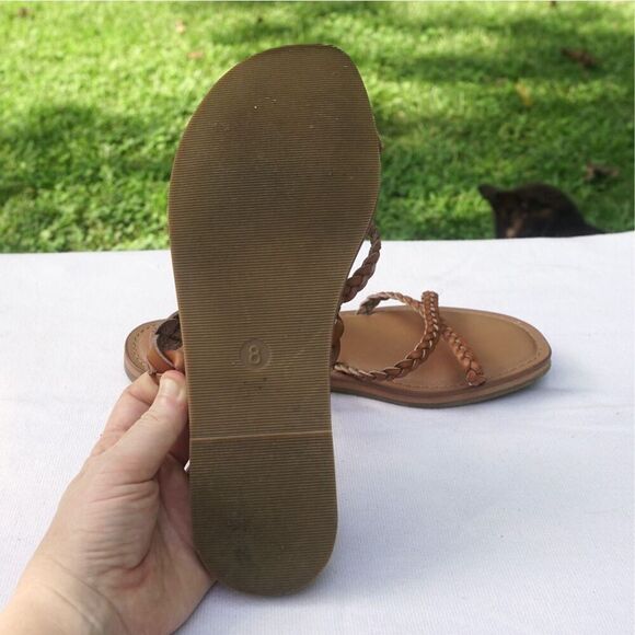 Universal Thread Brown Braided Faux Leather Sandals - Picture 7 of 8